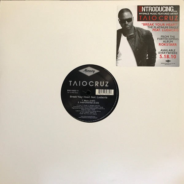 Taio Cruz Feat. Ludacris Break Your Heart 2010 Vinyl Discogs