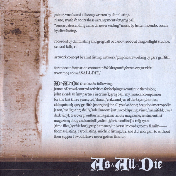 ladda ner album As All Die - Time Of War And Conflict
