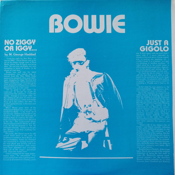 David Bowie – Slaughter In The Air (1978, Vinyl) - Discogs