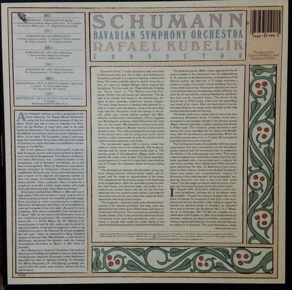 télécharger l'album Schumann, Rafael Kubelik, Bavarian Symphony Orchestra - The Complete Symphonies