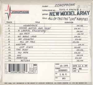 All Of This: The "Live" Rarities - New Model Army