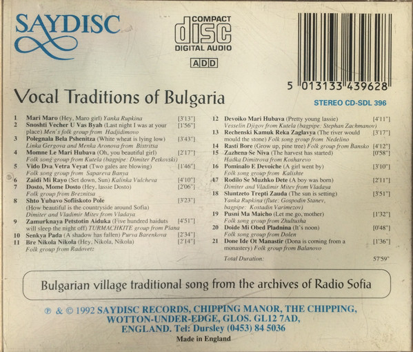 lataa albumi Various - Vocal Traditions Of Bulgaria
