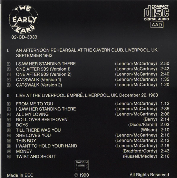 Album herunterladen The Beatles - The Cavern Club Rehearsals