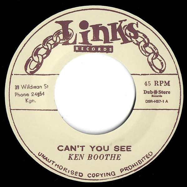 Ken Boothe – Can't You See / I Remember Someone (1968, Vinyl 