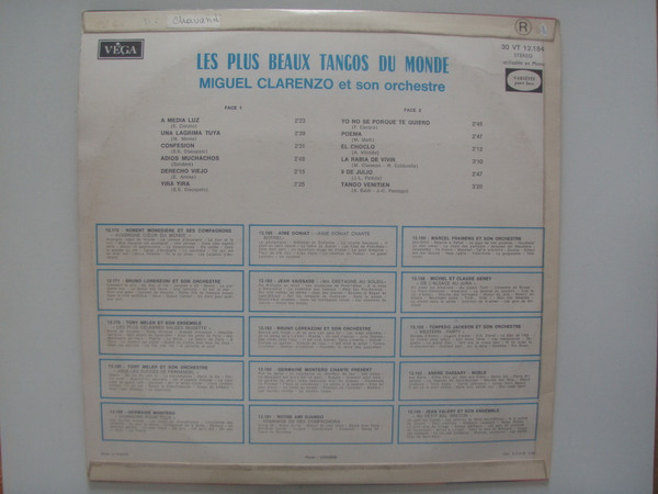 lataa albumi Miguel Clarenzo Et Son Orchestre - Les Plus Beaux Tangos Du Monde