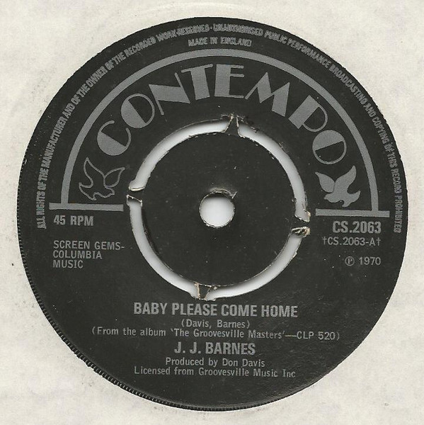 J. J. Barnes – Baby Please Come Back Home / Chains Of Love (1967