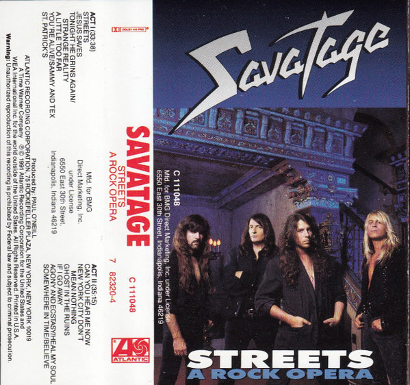 Streets: A Rock Opera SAVATAGE ご予約品 - 洋楽