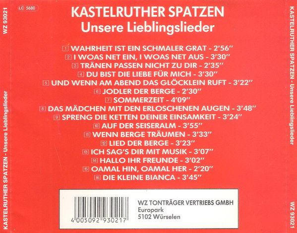 télécharger l'album Kastelruther Spatzen - Unsere Lieblingslieder
