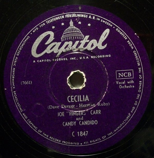 télécharger l'album Joe Fingers Carr and Candy Candido - Cecilia Snuggle Bug
