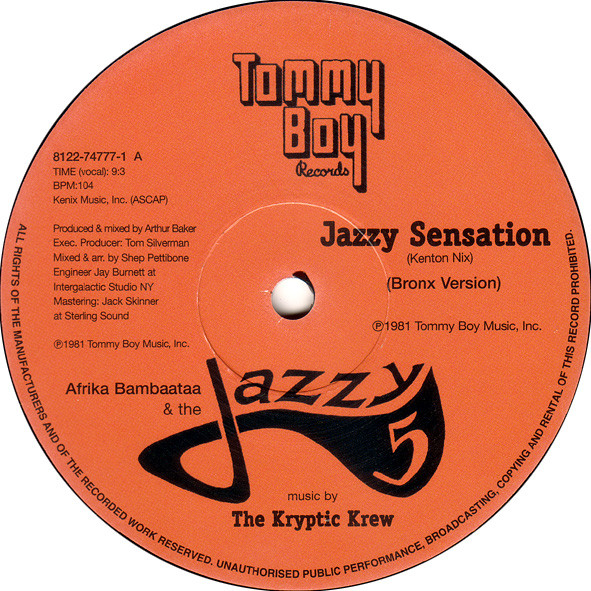 Kryptic Krew / Afrika Bambaataa & The Jazzy 5 - Jazzy Sensation 