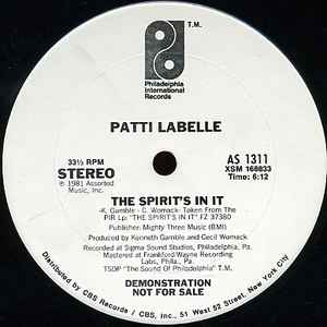 The Spirit's In It - Patti LaBelle