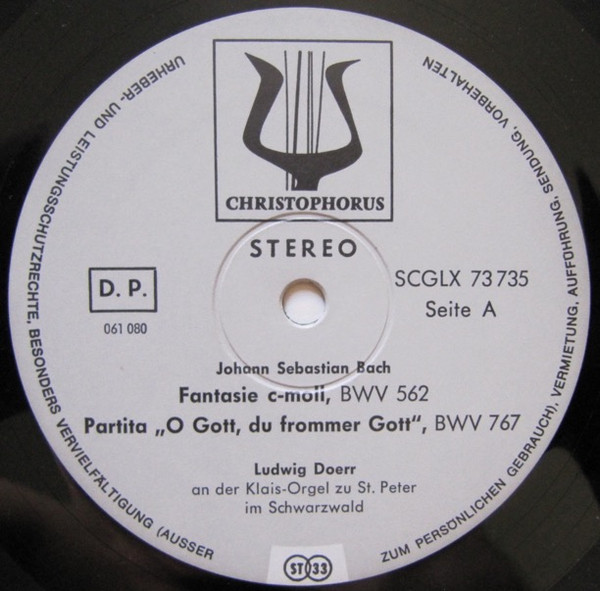 descargar álbum Johann Sebastian Bach, Ludwig Doerr - Orgelwerke