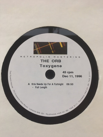 Orb – Toxygene (1996, Acetate) - Discogs