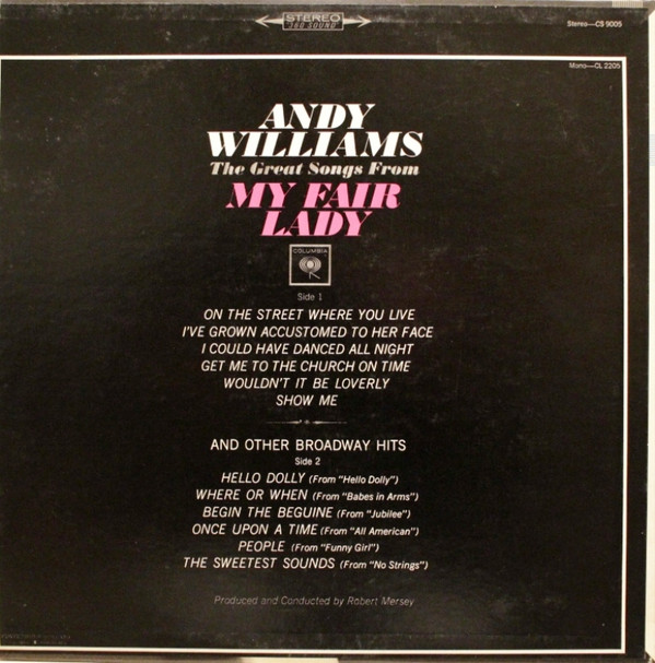 Album herunterladen Andy Williams - The Great Songs From My Fair Lady