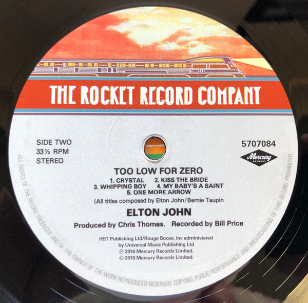 Elton John - Too Low For Zero | The Rocket Record Company (5707084) - 4