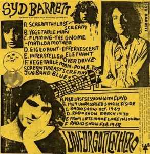 Syd Barrett - Unforgotten Hero album cover