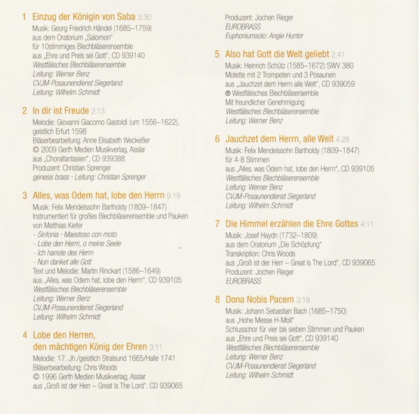 ladda ner album Various - In Dir Ist Freude Höhepunkte Geistlicher Bläsermusik