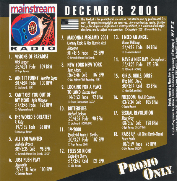ladda ner album Various - Promo Only Mainstream Radio December 2001