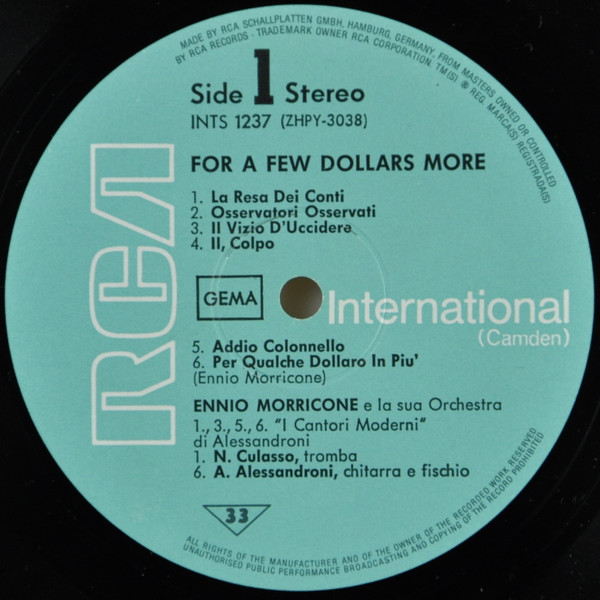 ladda ner album Ennio Morricone And His Orchestra - For A Few Dollars More Für Ein Paar Dollar Mehr A Fistful Of Dollars Für Eine Handvoll Dollar