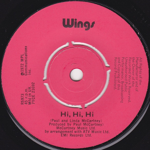 Wings – Hi, Hi, Hi (Vinyl) - Discogs