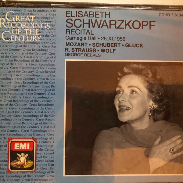 lataa albumi Elisabeth Schwarzkopf, George Reeves, Mozart, Schubert, Gluck, R Strauss, Wolf - Recital Carnegie Hall 25XI1956