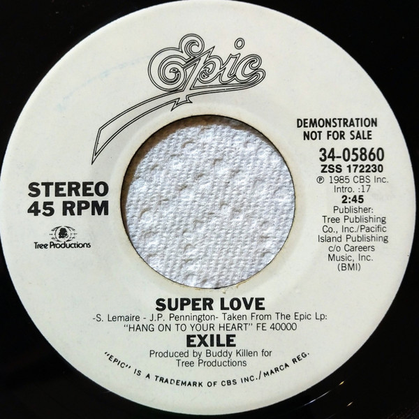 Exile – Super Love (1985, Pitman Pressing, Vinyl) - Discogs