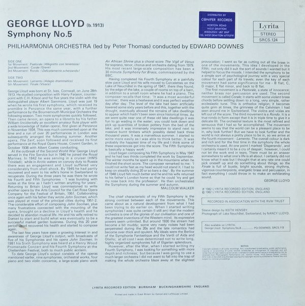 baixar álbum George Lloyd Philharmonia Orchestra Conducted By Edward Downes - Symphony No 5