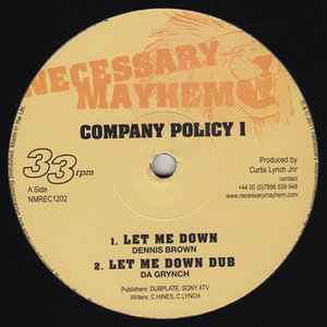 Dennis Brown - Company Policy 1 album cover