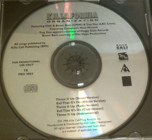 Killafornia Organization – Throw It Up / Evil That G's Do (1996 