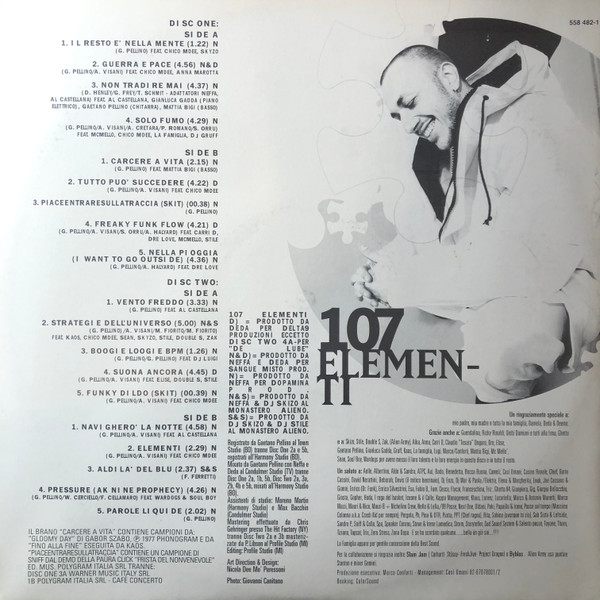 Neffa Feat. Deda & Al Castellana – 107 Elementi (1998, Vinyl) - Discogs