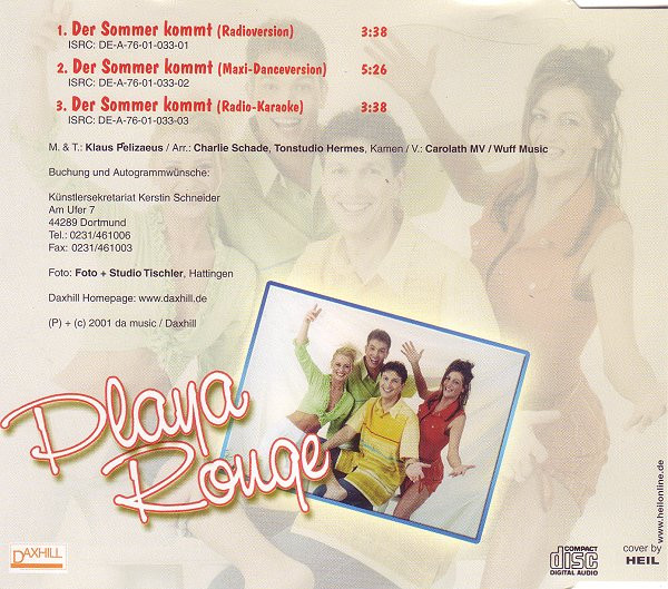 lataa albumi Playa Rouge - Der Sommer Kommt