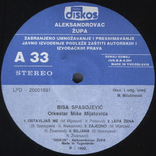 télécharger l'album Bisa Spasojević, Orkestar Miše Mijatovića - Ženo Izdajice