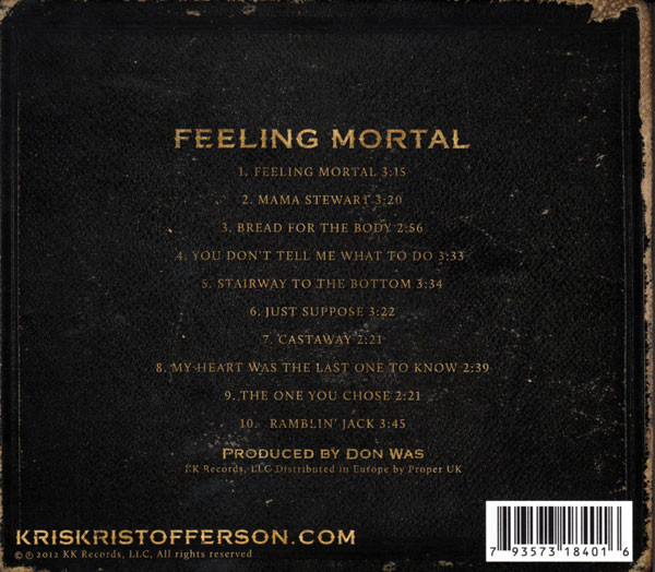 télécharger l'album Kris Kristofferson - Feeling Mortal