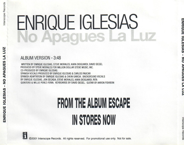 Album herunterladen Enrique Iglesias - No Apagues La Luz