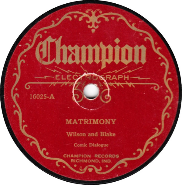 ladda ner album Wilson And Blake - Matrimony Alimony