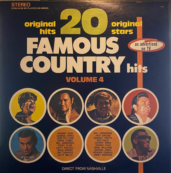 20 Famous Country Hits Volume 4 (1971, Vinyl) - Discogs