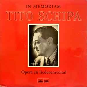 Tito Schipa - In Memoriam -  Opera En Liederenrecital album cover