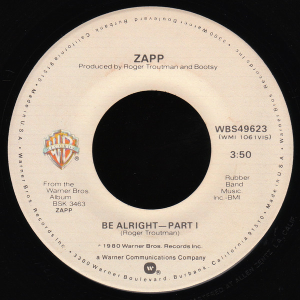 Zapp – Be Alright (1980, Specialty Pressing, Vinyl) - Discogs