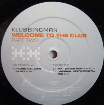 télécharger l'album Klubbingman - Welcome To The Club