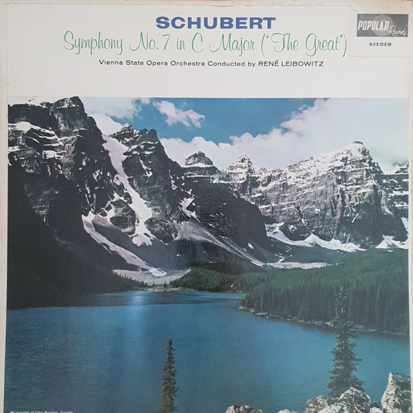 baixar álbum Schubert, Vienna State Opera Orchestra, René Leibowitz - Symphony No 7 In C Major The Great