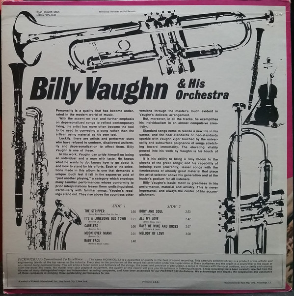 baixar álbum Billy Vaughn - Body Soul