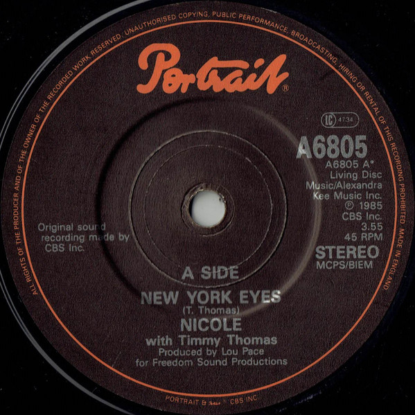 Nicole McCloud With Timmy Thomas – New York Eyes (Remix) (1985