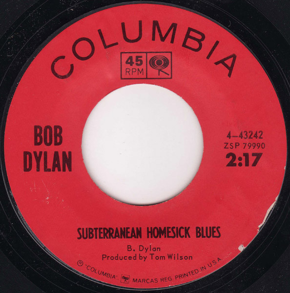 Bob Dylan – Subterranean Homesick Blues (1965, Vinyl) - Discogs