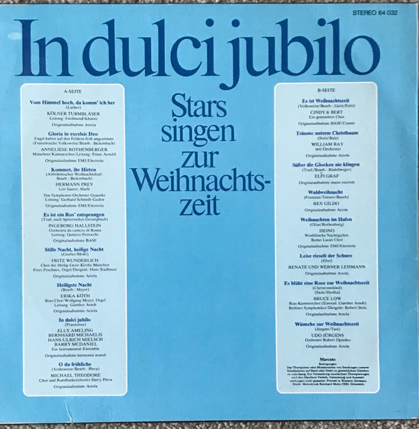 baixar álbum Various - In Dulci Jubilo Stars Singen Zur Weihnachtszeit