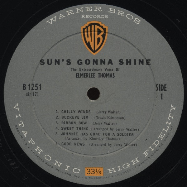 descargar álbum Elmerlee Thomas - Suns Gonna Shine