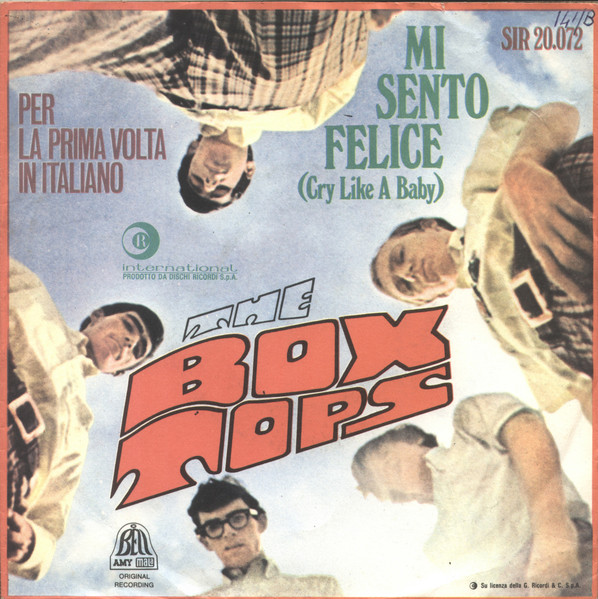 The Box Tops – Mi Sento Felice (Cry Like A Baby) (1968, Vinyl