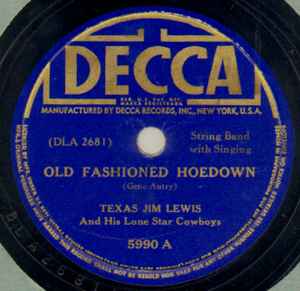 Texas Jim Lewis And His Lone Star Cowboys - Old Fashioned Hoedown / Pretty Quadroon album cover