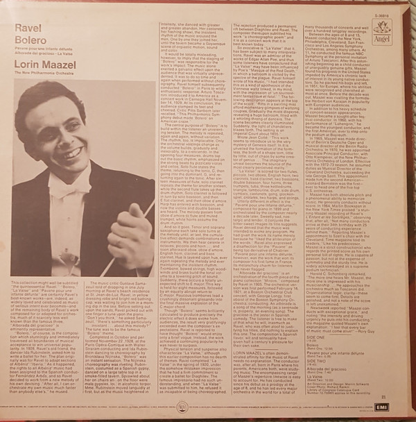 ladda ner album Ravel Lorin Maazel, New Philharmonia Orchestra - Bolero