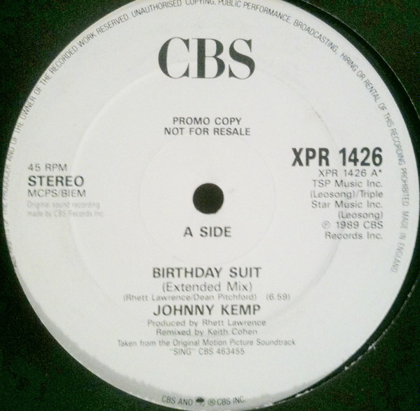 Johnny Kemp – Birthday Suit (1989, CD) - Discogs