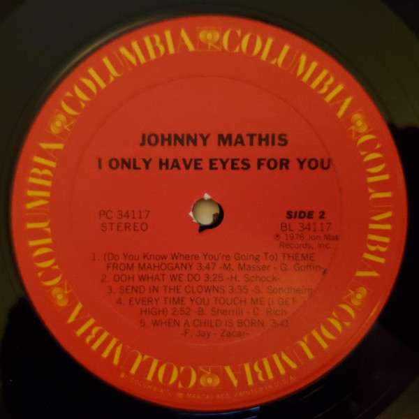 descargar álbum Johnny Mathis - I Only Have Eyes For You
